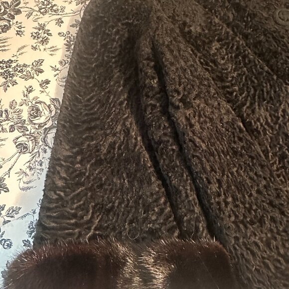 Persian Lamb Mink Collar 1950’s Evening Jacket Size Medium - Picture 10 of 11